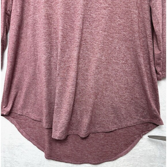 REB In J 220 High-Low Tunic Tee Womens M Soft 3/4 Sleeve Heathered *TINY FLAW* - Picture 4 of 10